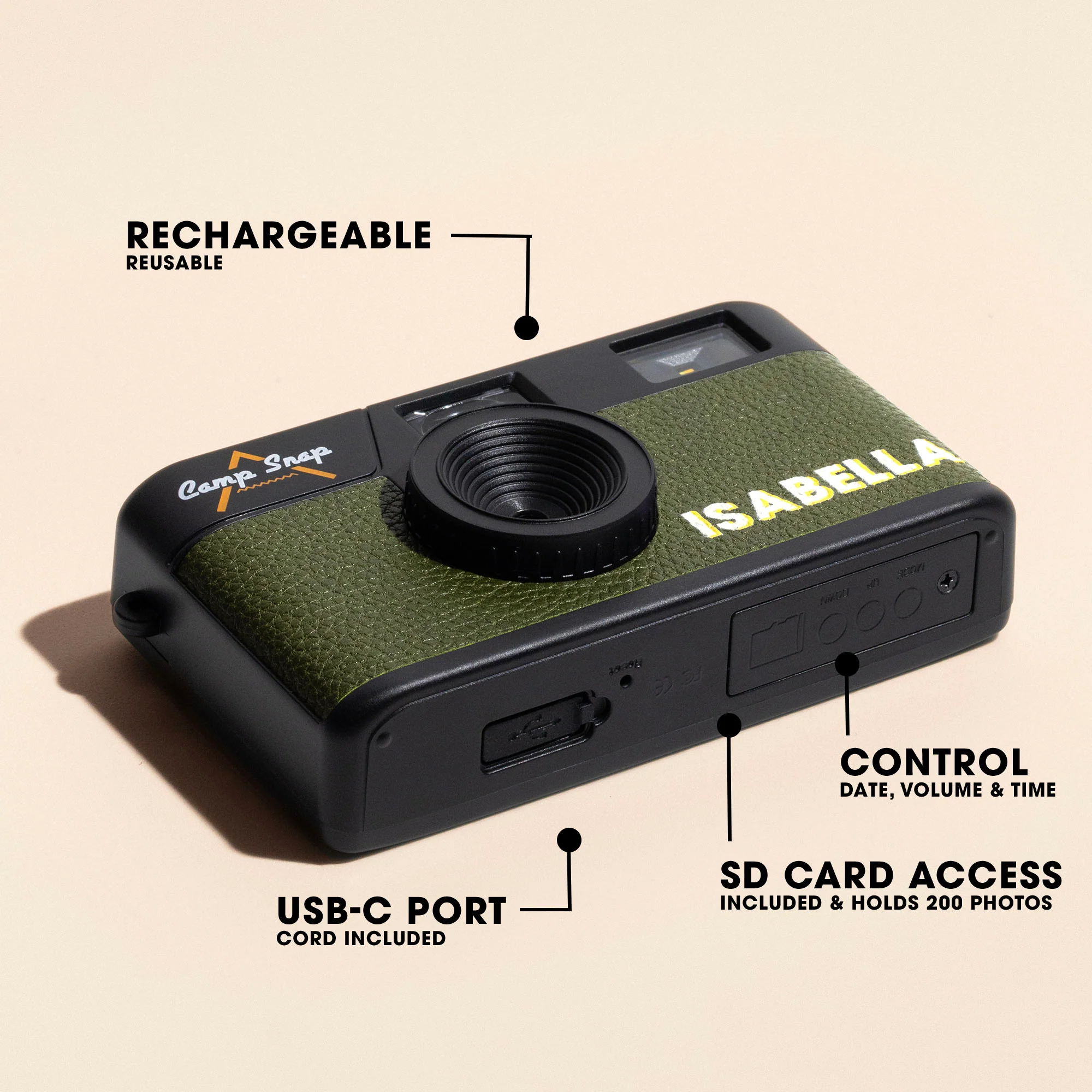 Camp Snap Custom Camera Forest Green - Image 3